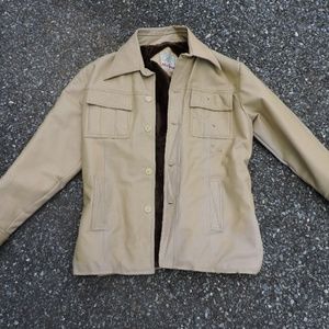 Vintage Madison soft vinyl  jacket coat mens large